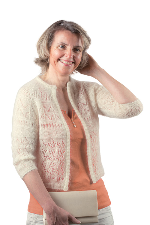 Cardigan en laine ajouré