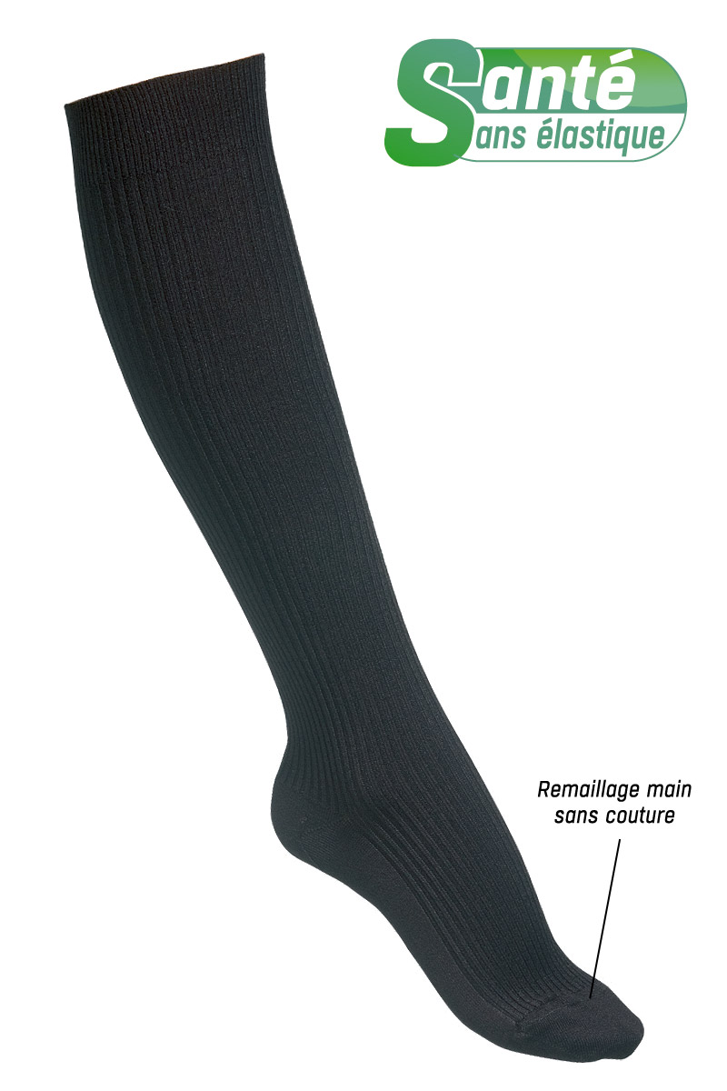 Chaussettes sans élastique Soie hautes