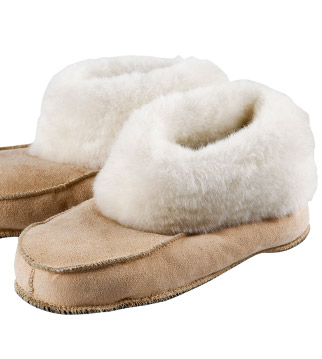 Chaussons peau d'agneau pour hommes