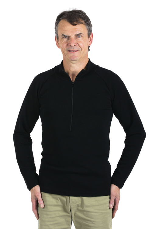 Chemise Laine Mérinos col zippé Hommes