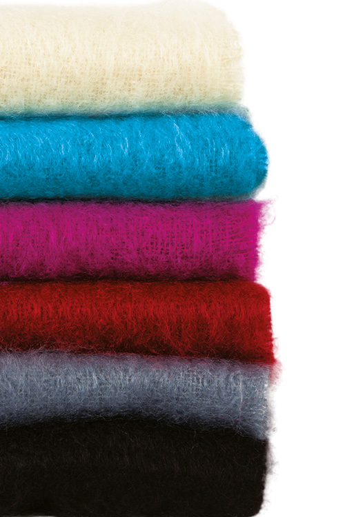 Grande echarpe laine mohair et soie Homme unie