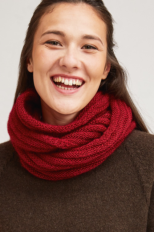 Snood laine mohair et soie