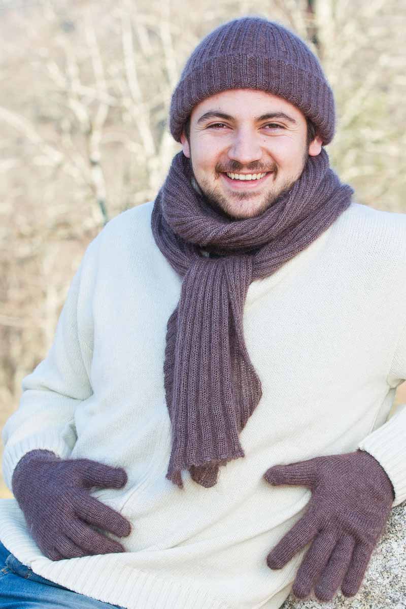 Gants laine Mohair et Soie Homme