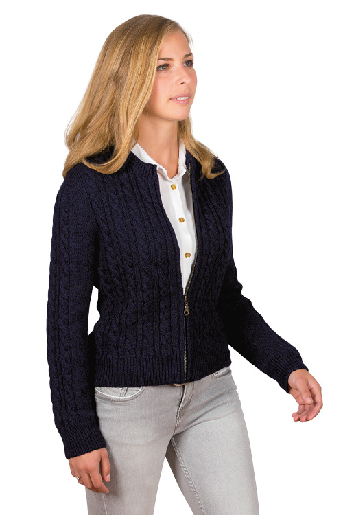 Blouson laine zippé court