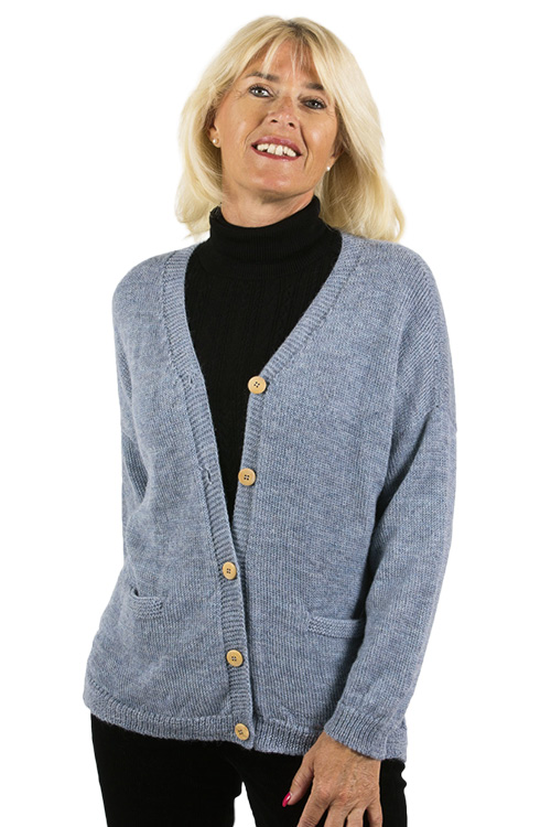 Cardigan laine alpaga