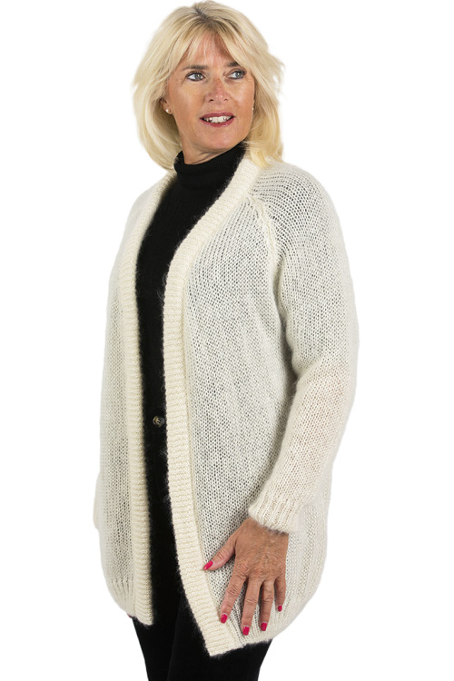 Gilet mohair et soie bord à bord