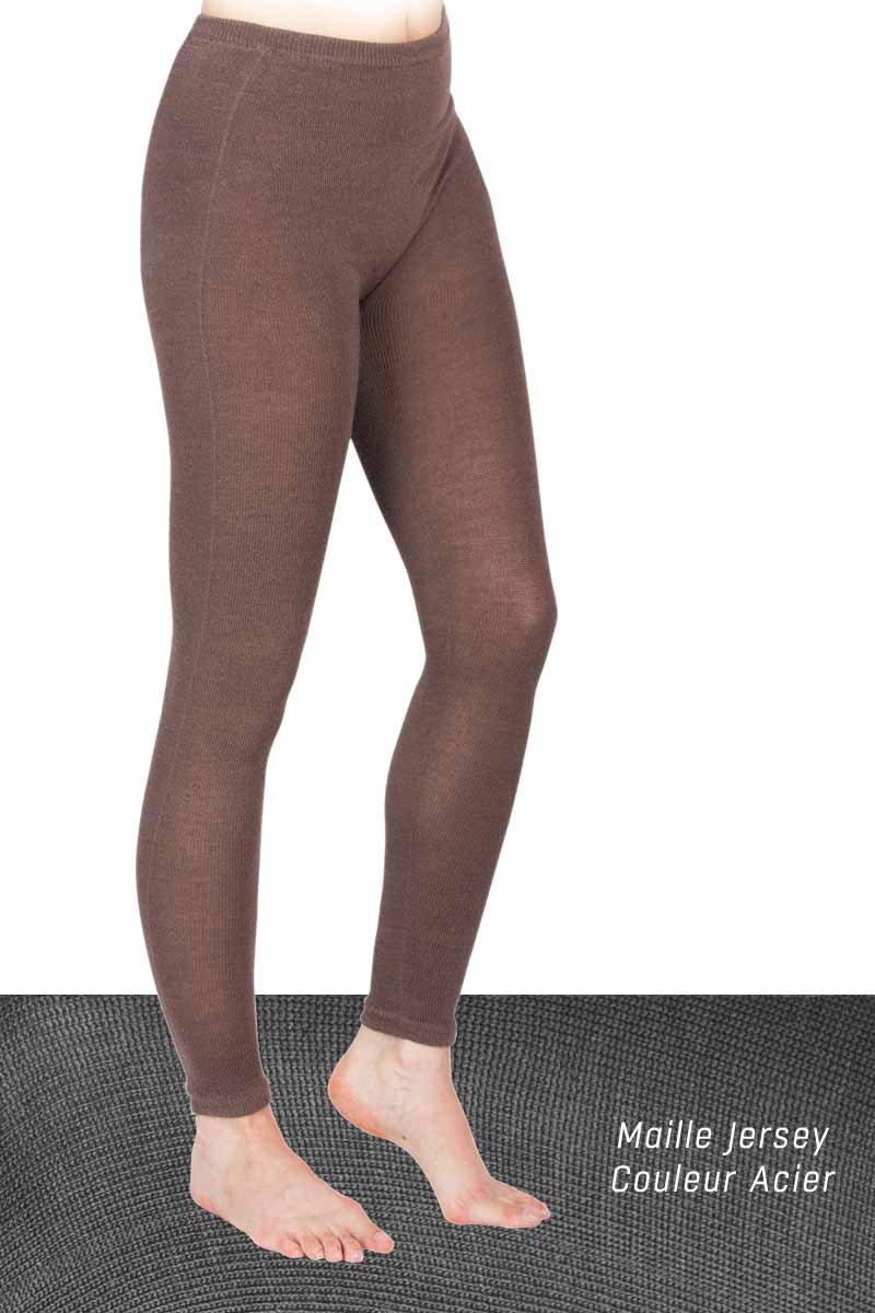 Legging laine Acier