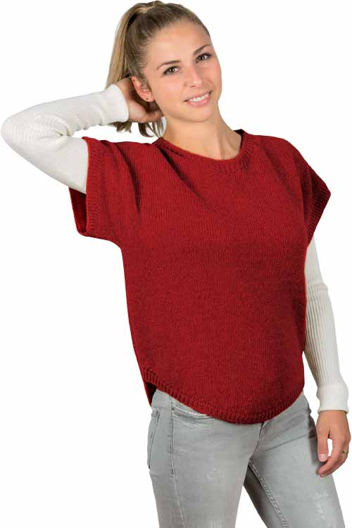Pull laine alpaga manches courtes