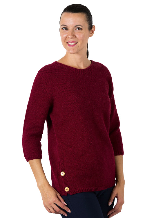 Pull laine alpaga manches 3/4