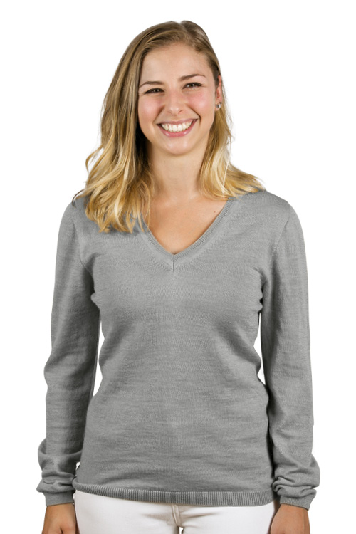 Pull en laine mérinos col V
