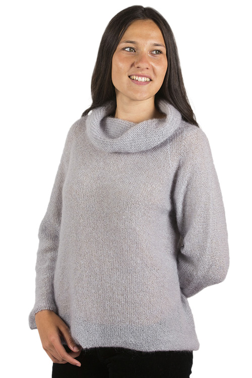 Pull en laine col boule