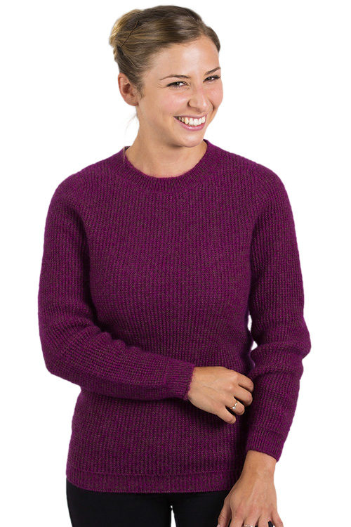 Pull en laine mohair, soie et duvet de yack