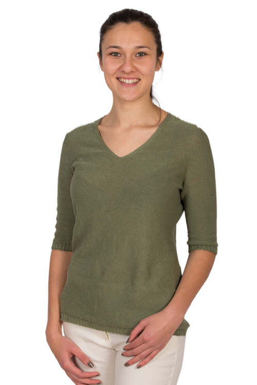 Pull en lin col V