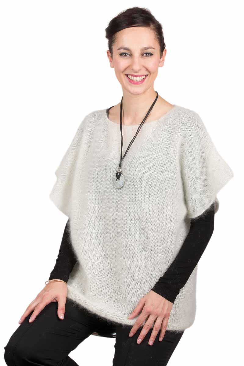 Pull mohair manches courtes T.44-52