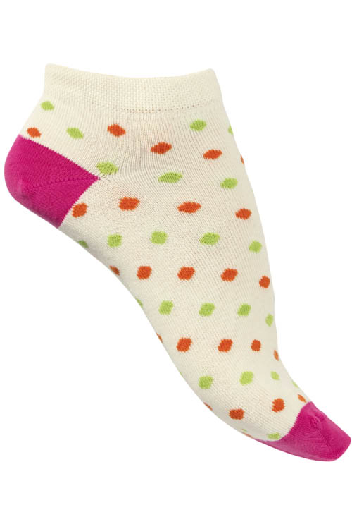 Socquettes courtes coton à pois